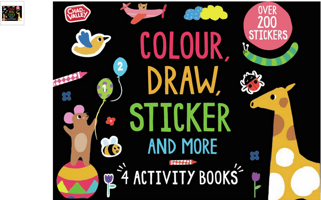 chad valley colour draw and stick activity pack