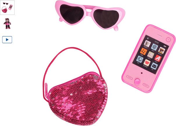 chad valley design-a-bear handbag accessory set