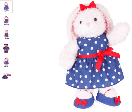 chad valley design-a-bear spotty dress outfit