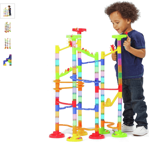 110 Piece Elevator Marble Run MindWare