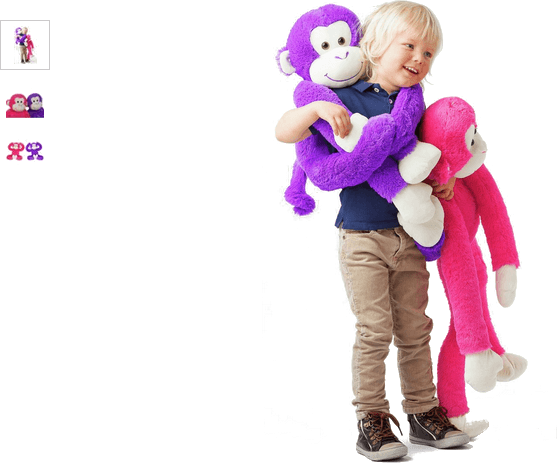 Purple monkey stuffed sale animal