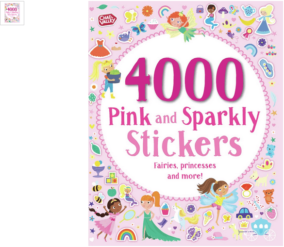 chad valley pink and sparkley 4000 sticker book