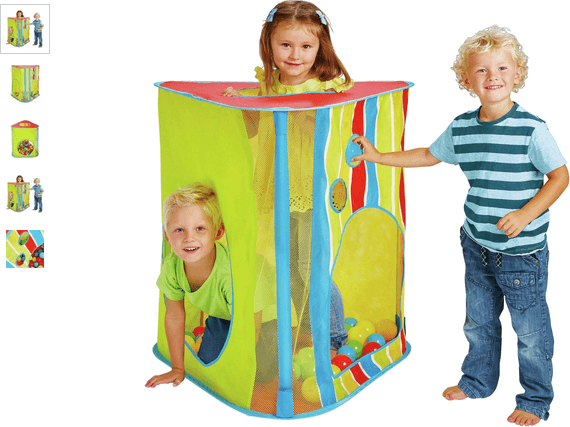 chad valley stripe and mesh large play tent