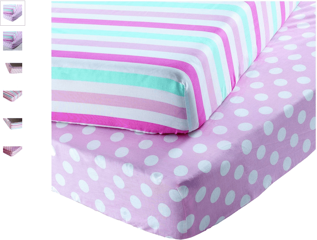 Chad Valley Stripe and Spot Fitted Sheets - Toddler