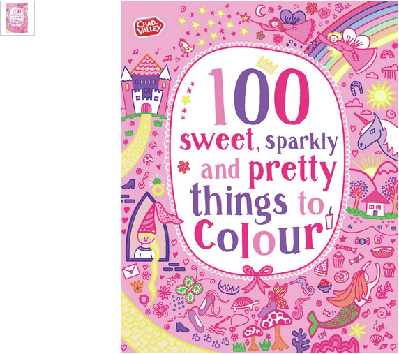 chad valley sweet, sparkly n pretty colouring book