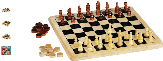 John Lewis Wooden Chess & Draughts Travel Game