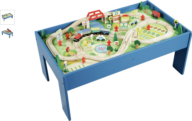 40 piece wooden train set