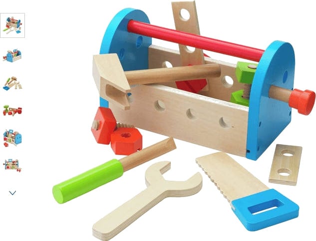 Chad Valley Wooden Toolbox