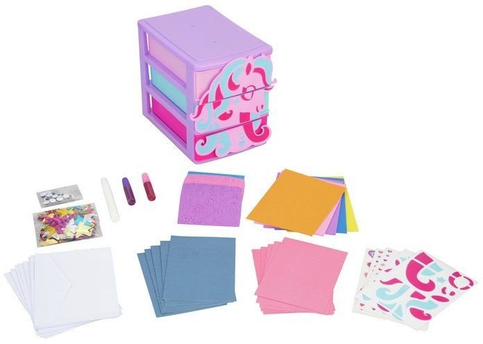 Card Crafting Explosion Arts and Crafts Box- Complete Card Making Kit for Girls - Birthday Gift Box to Tween - DIY Greeting Cards Stationary Set Make