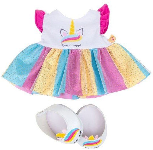 Chad Valley Designabear Unicorn Rainbow Dress Outfit