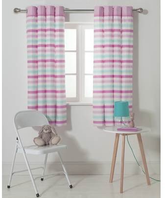 Chad Valley Stripe Eyelet Lined Curtains