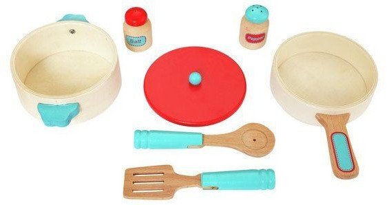 Buy Chad Valley Wooden Pots and Pans Set, Wooden toys