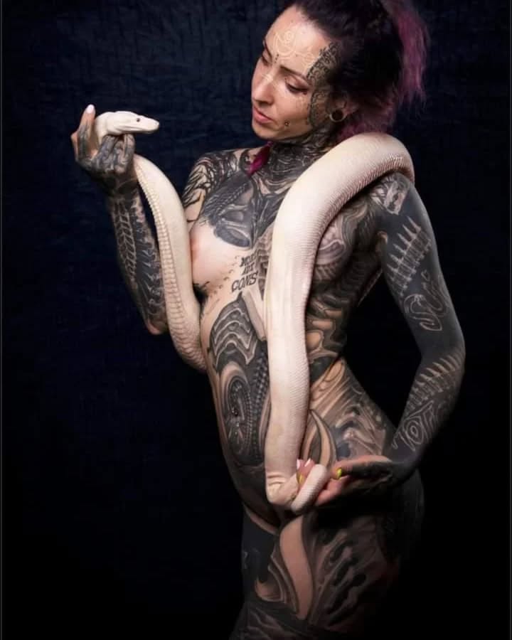 Bio-organic tattoo work by Kali