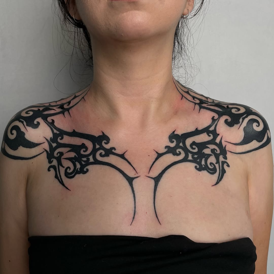 Blackwork tattoo by Madhav