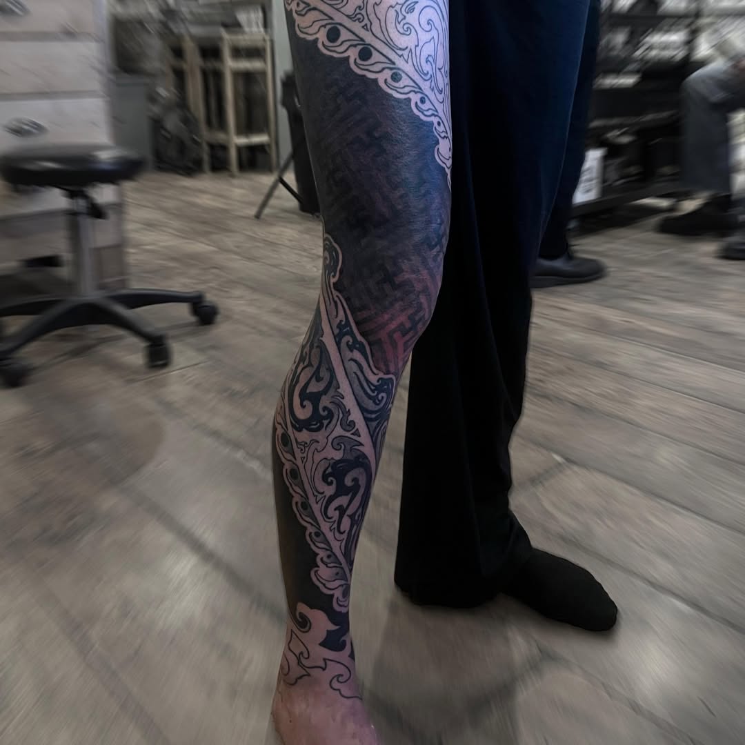 Blackwork tattoo by Madhav