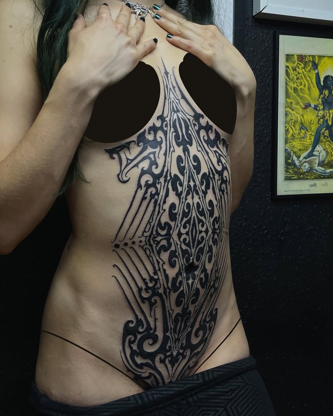 Blackwork tattoo by Madhav