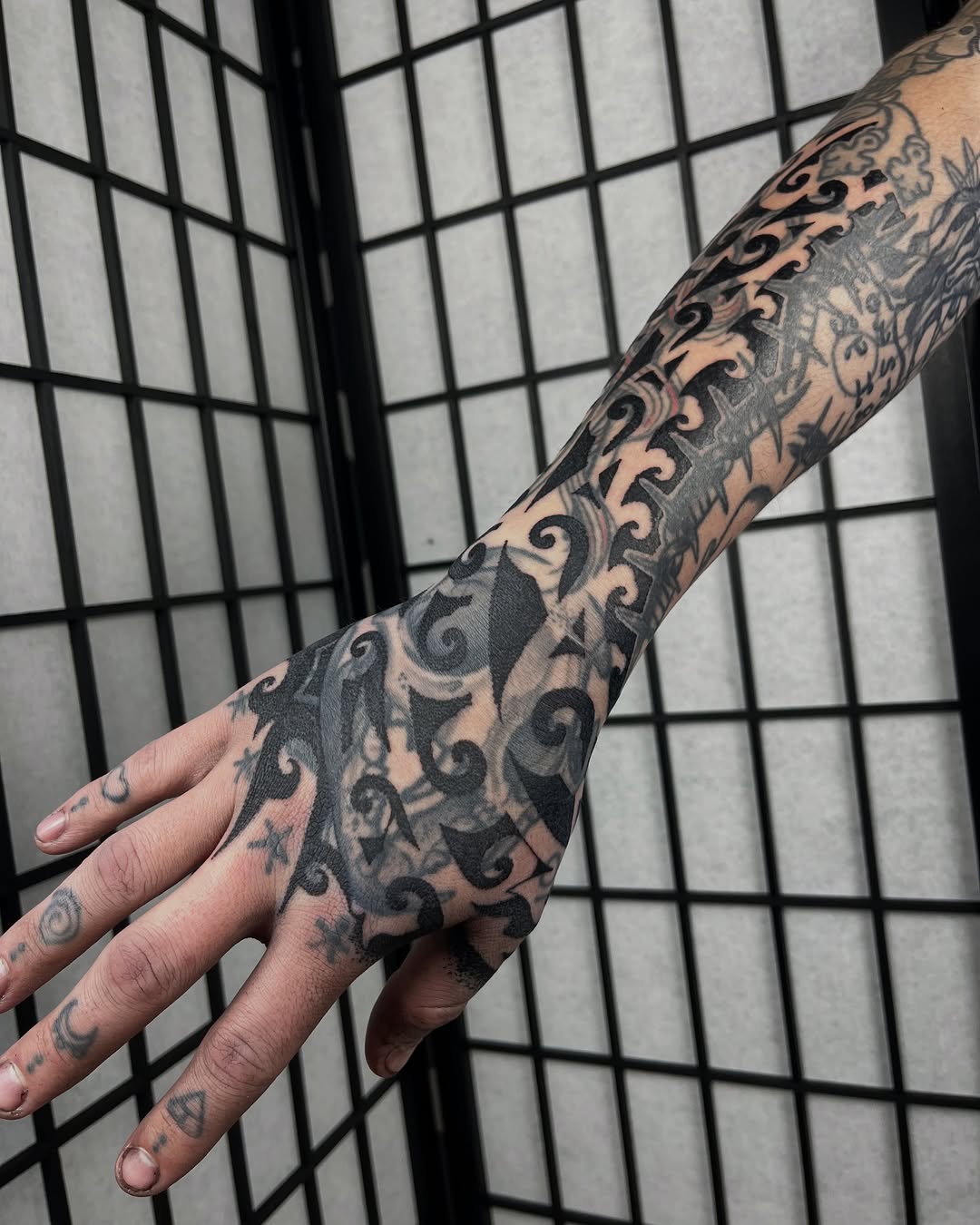 Blackwork tattoo by Madhav