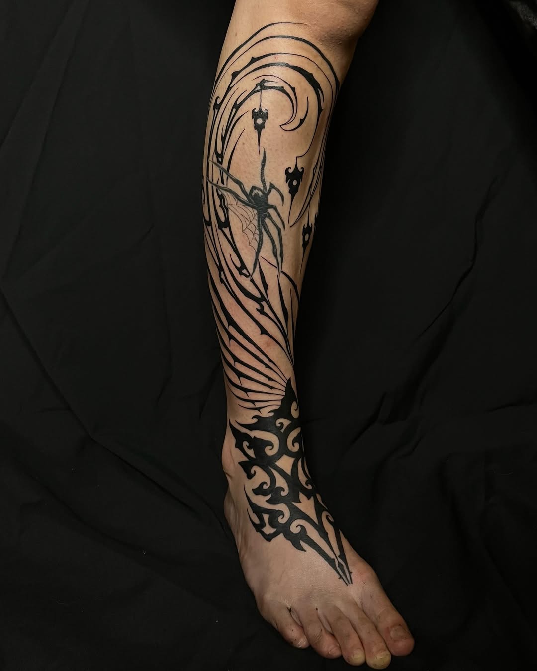 Blackwork tattoo by Madhav