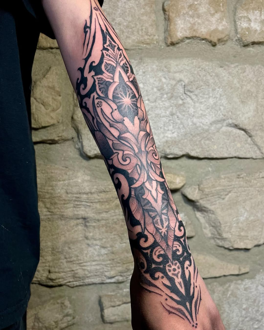 Blackwork tattoo by Madhav