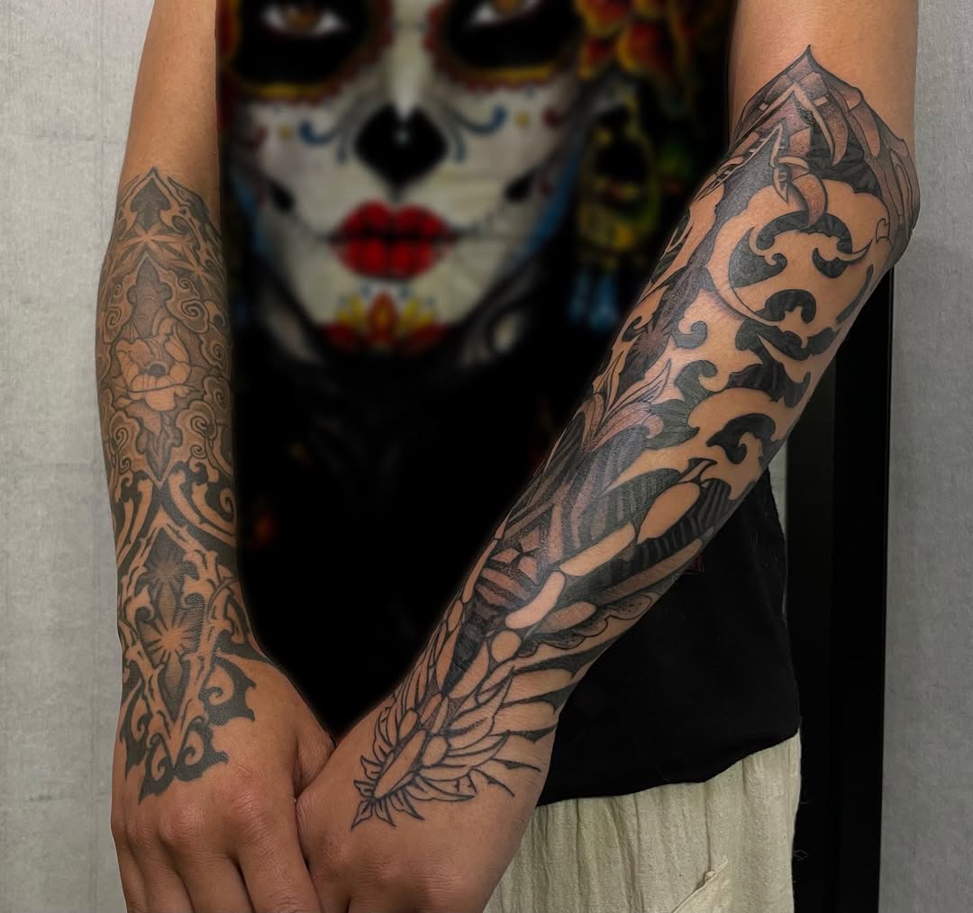 Blackwork tattoo by Madhav