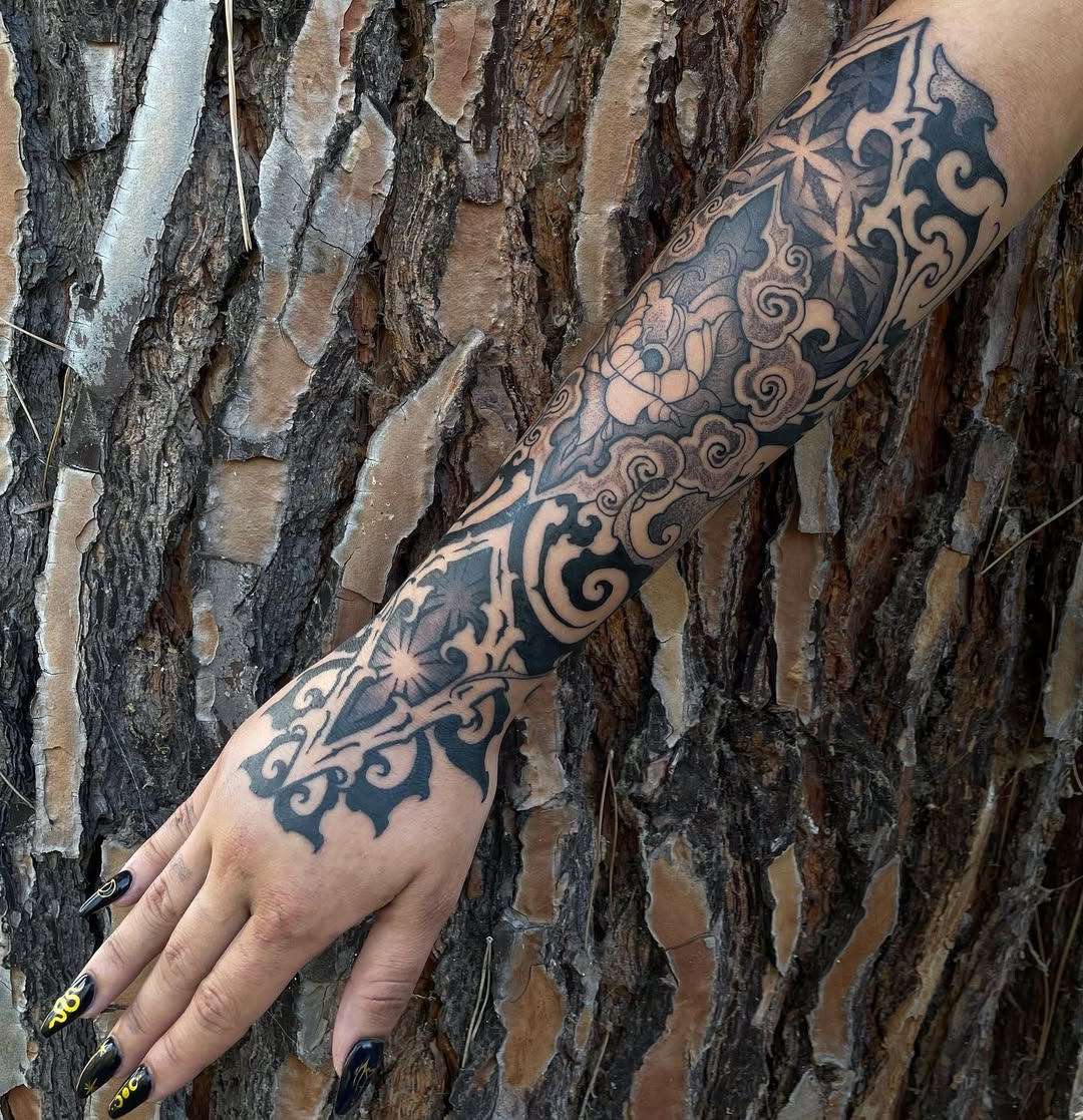 Blackwork tattoo by Madhav