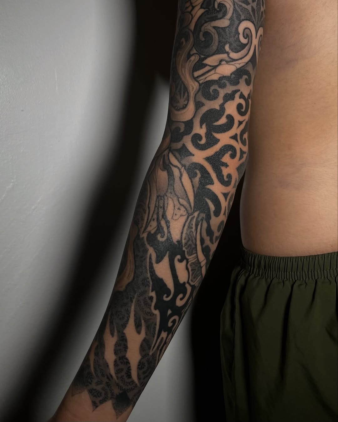 Blackwork tattoo by Madhav