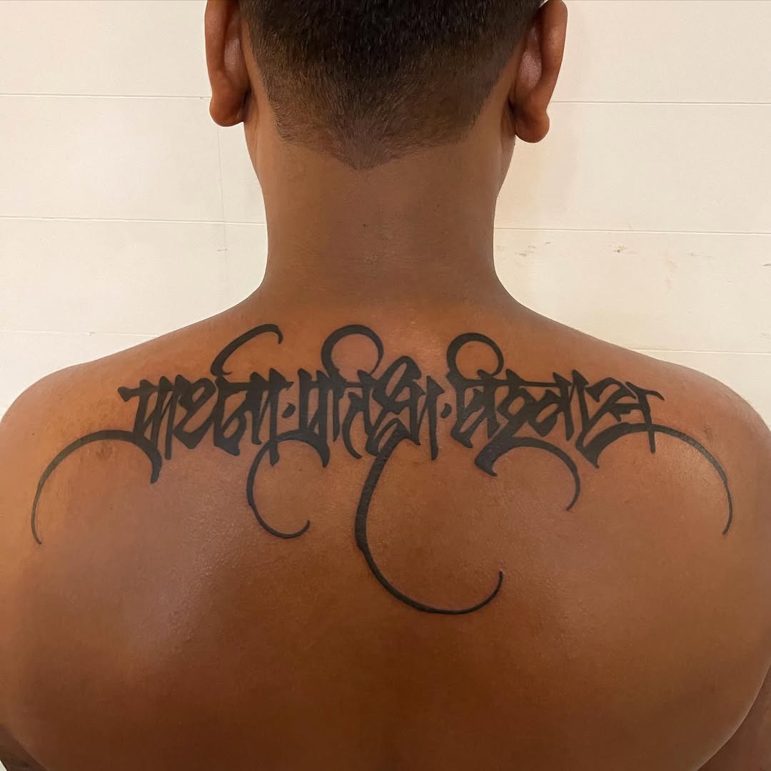 Calligraphy tattoo by Pramod Deshmukh