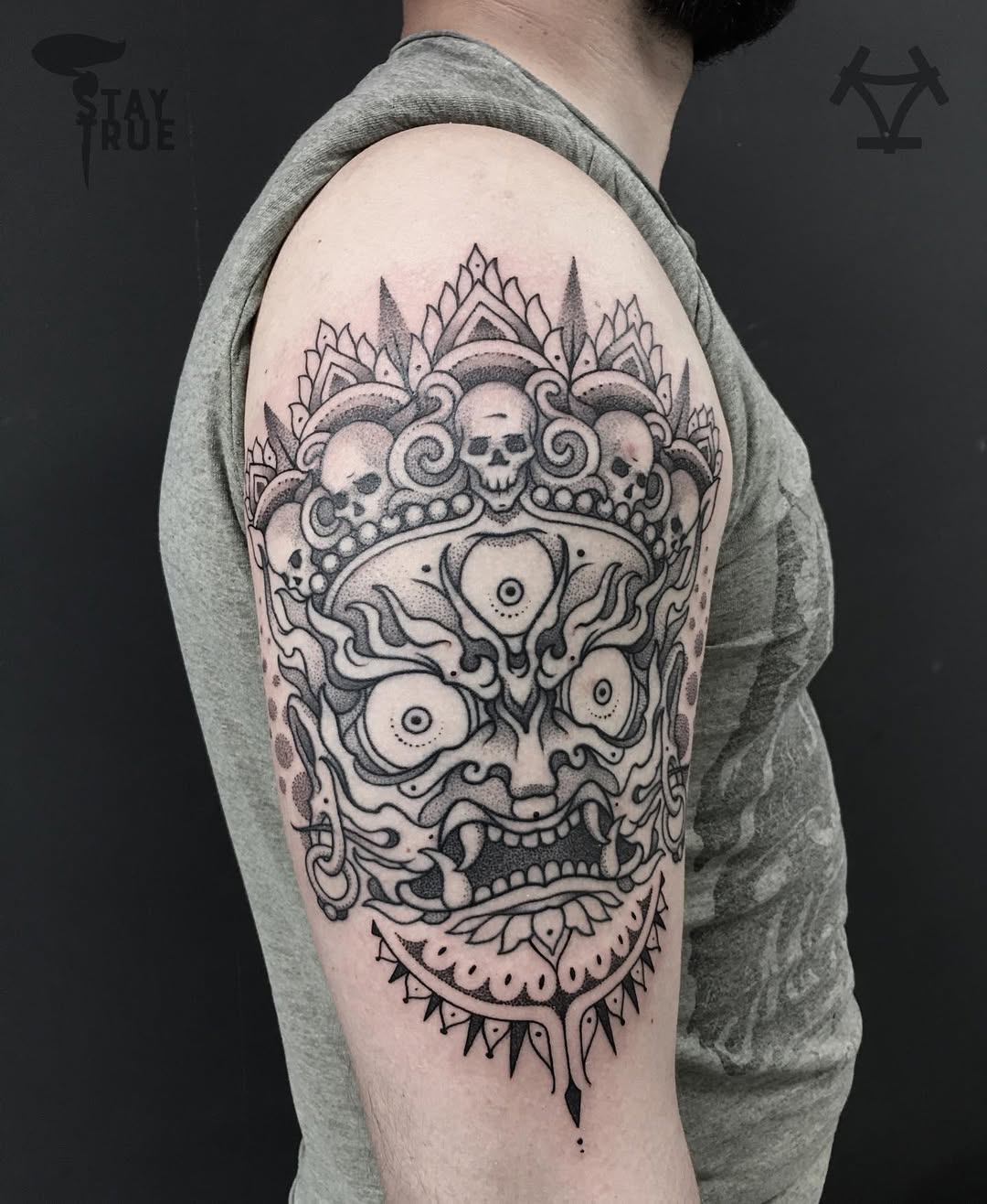 Dotwork tattoo by Jinn Tony