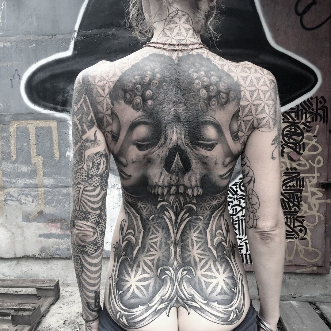 Dotwork tattoo by Jinn Tony