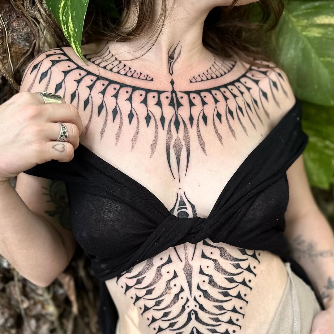 Geometric tattoo by Dana Sha