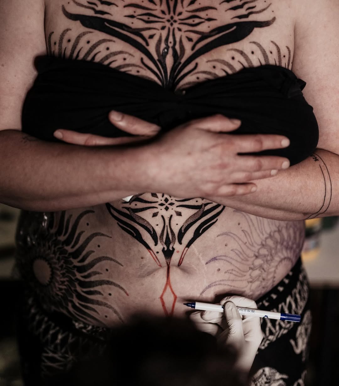 Geometric tattoo by Dana Sha