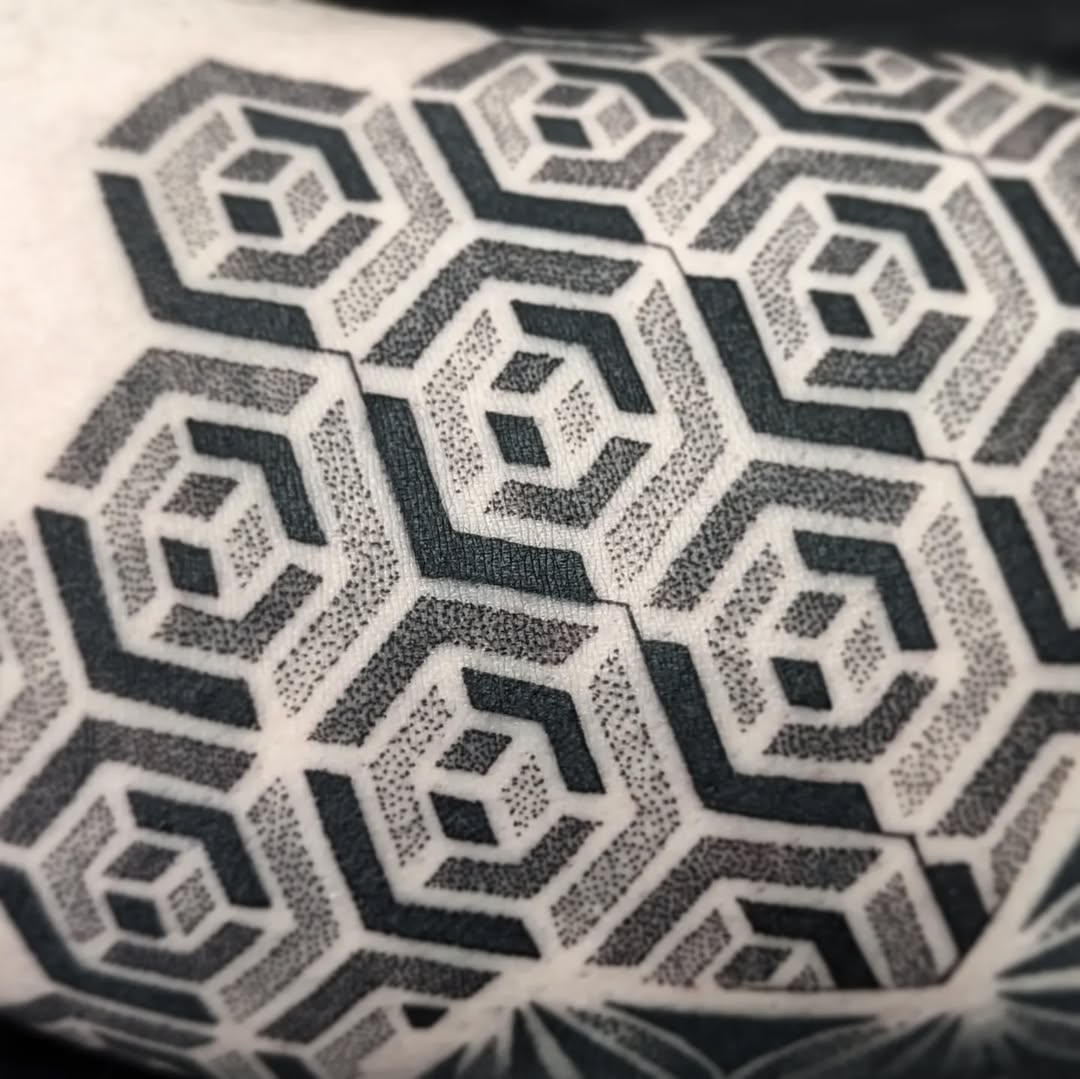 Geometric tattoo by Jessi James