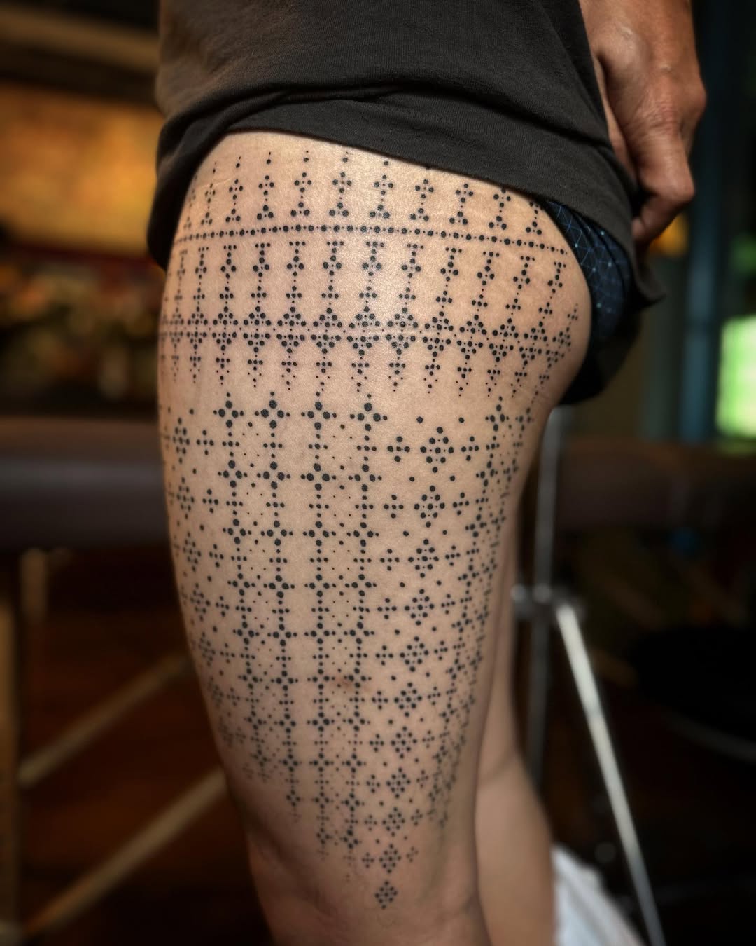 Hand poke tattoo by Arne