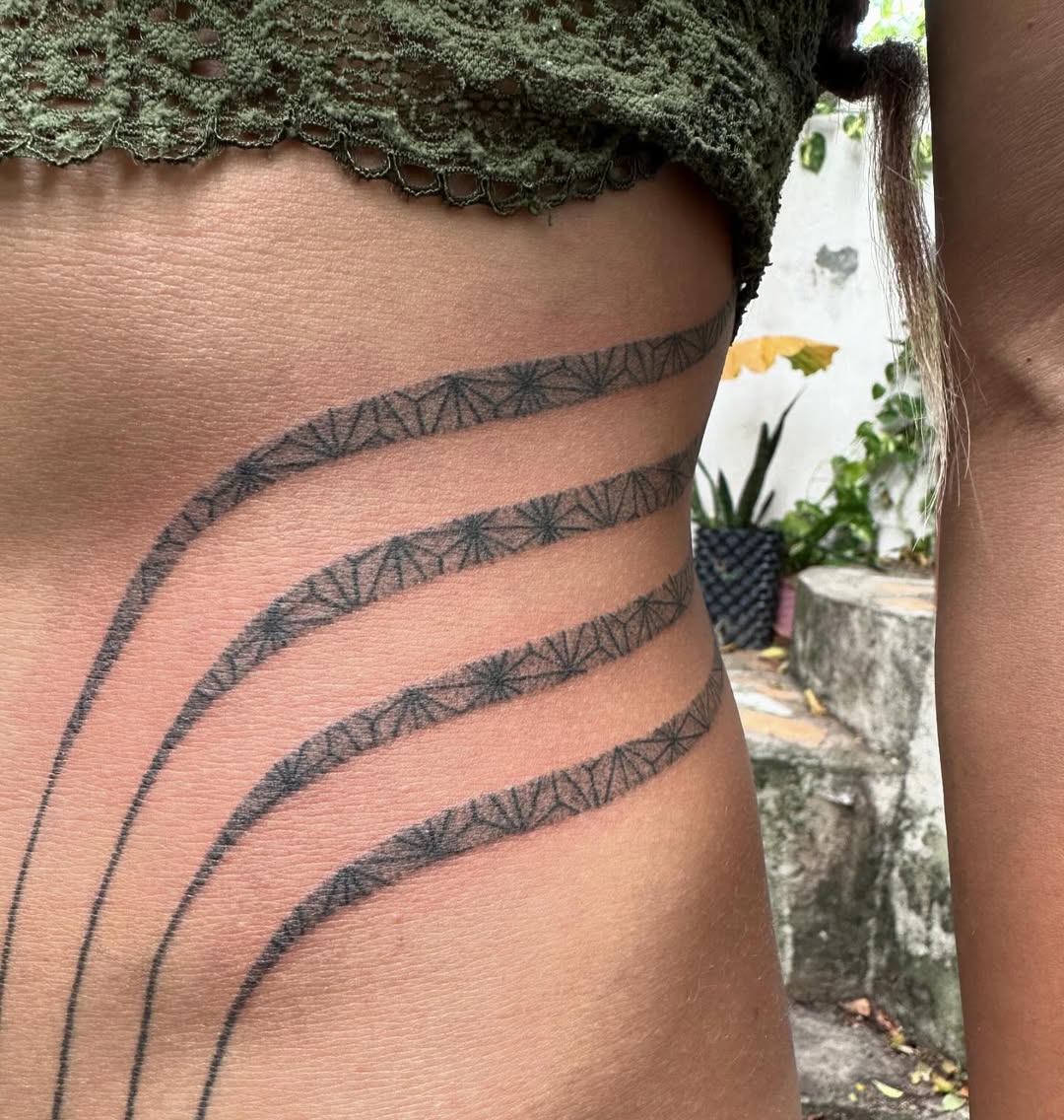 Hand poke tattoo by Arne