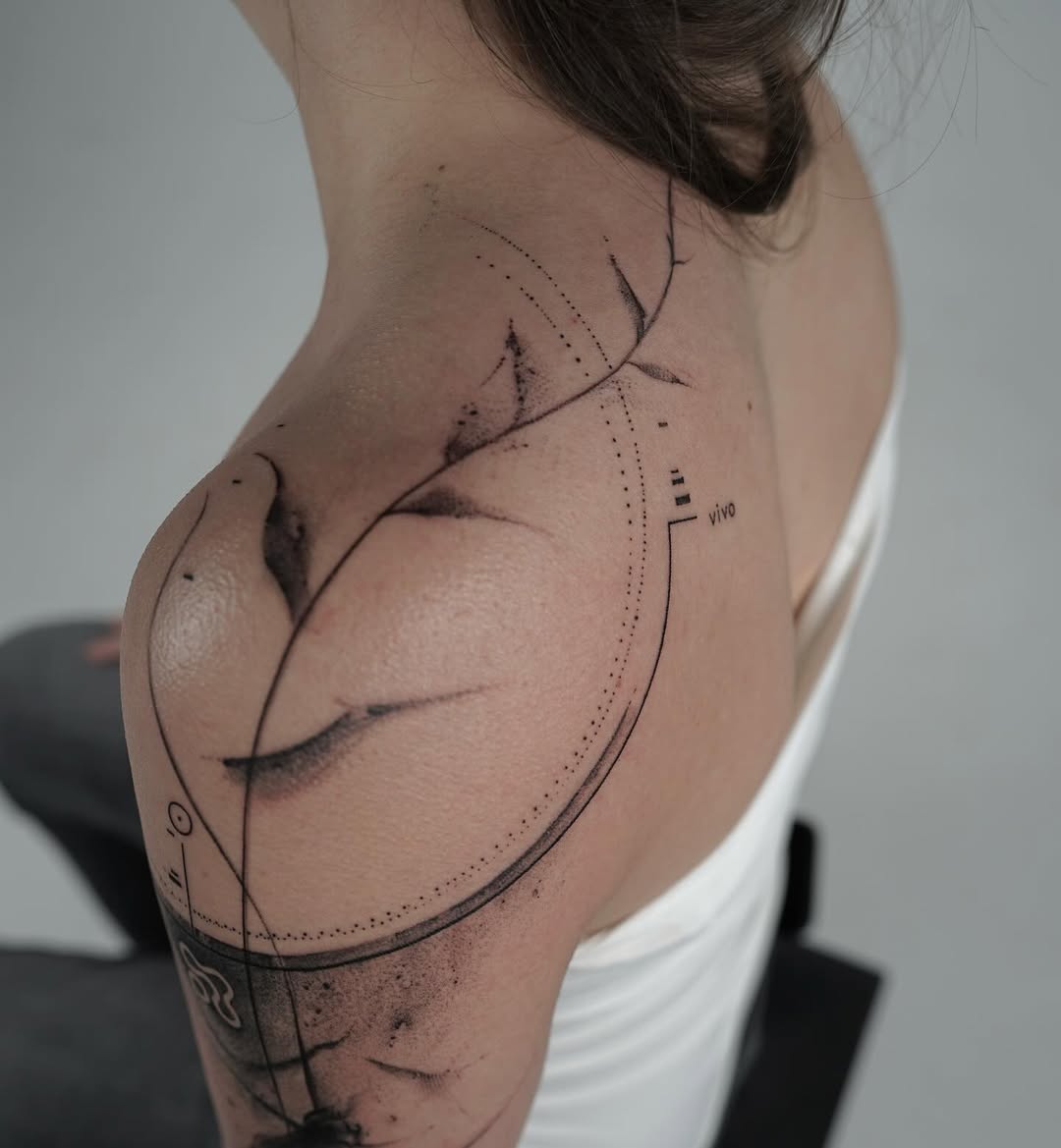 Minimalistic tattoo by Juliakay
