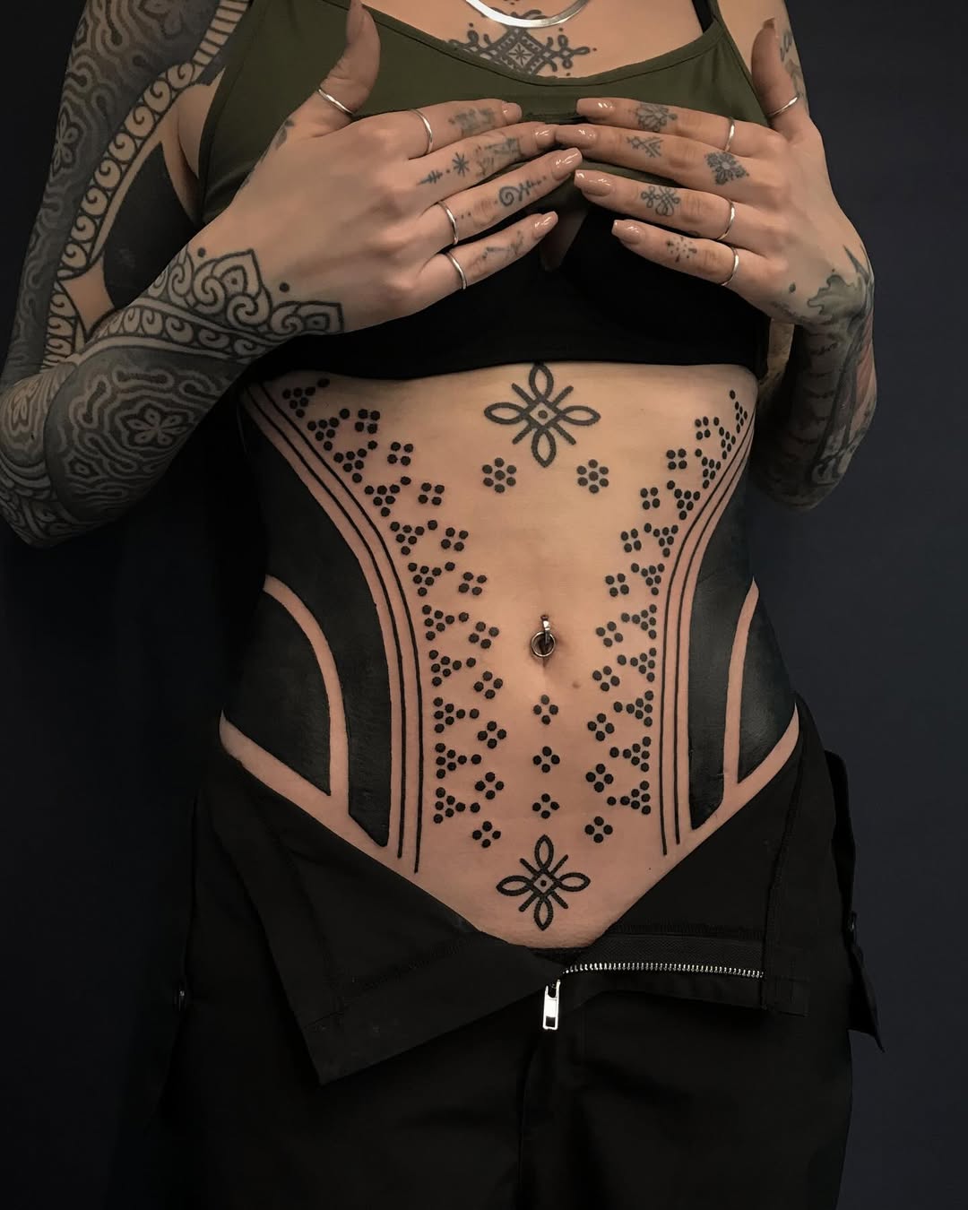 Ornamental tattoo by Beve