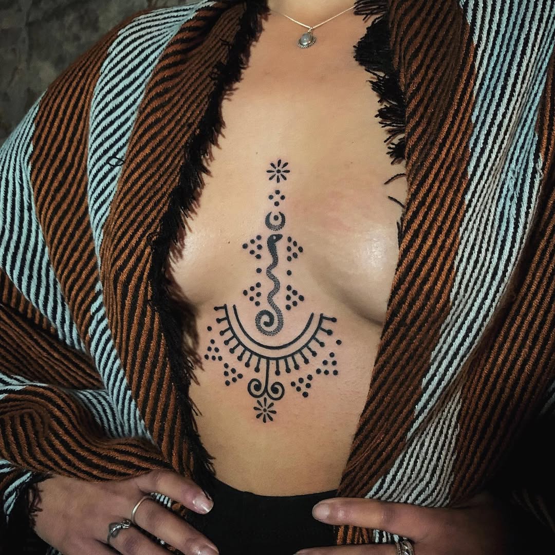 Ornamental tattoo by Beve