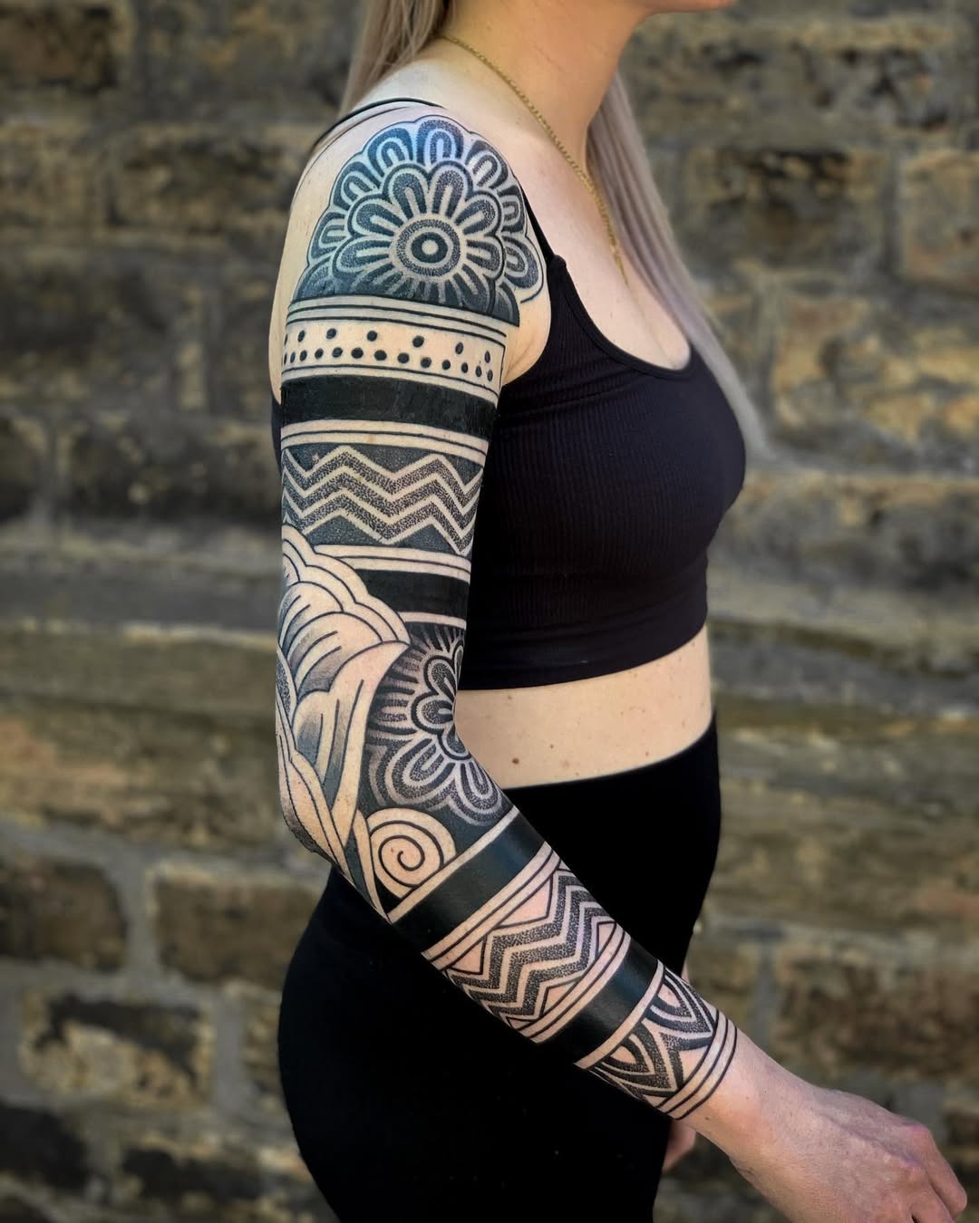 Ornamental tattoo by Beve