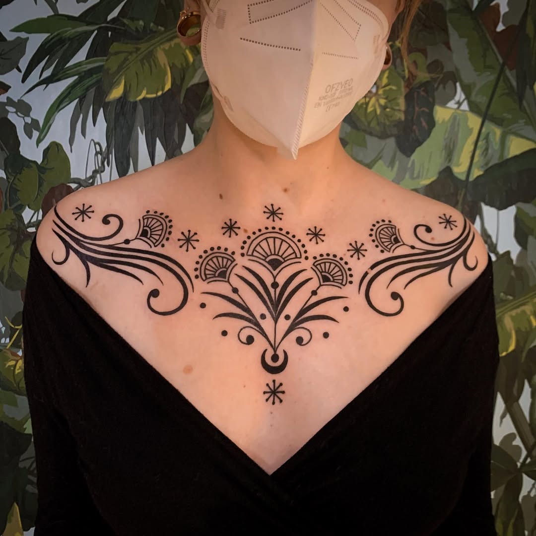 Ornamental tattoo by Beve