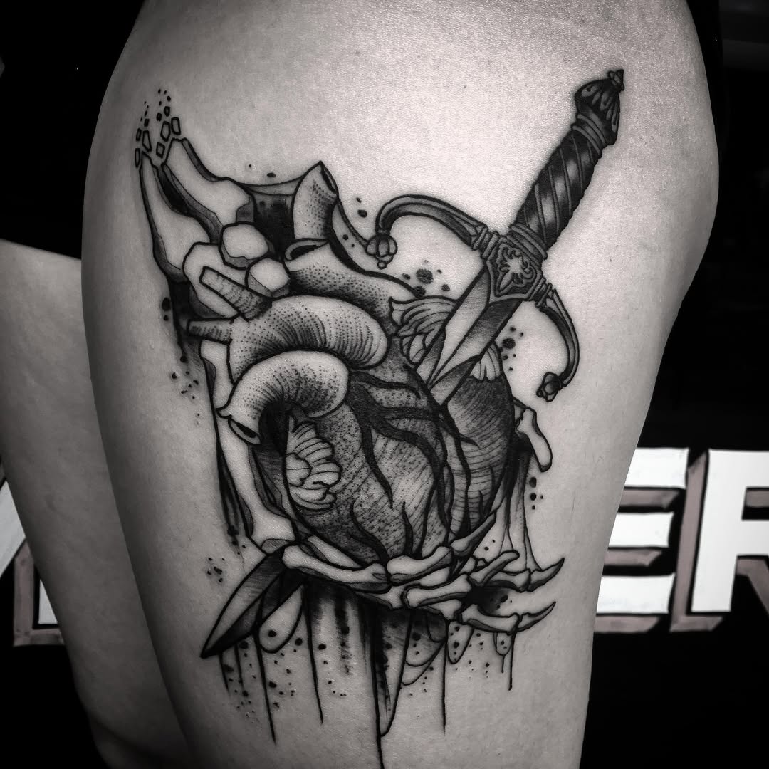 Traditional tattoo by Niculin Gross