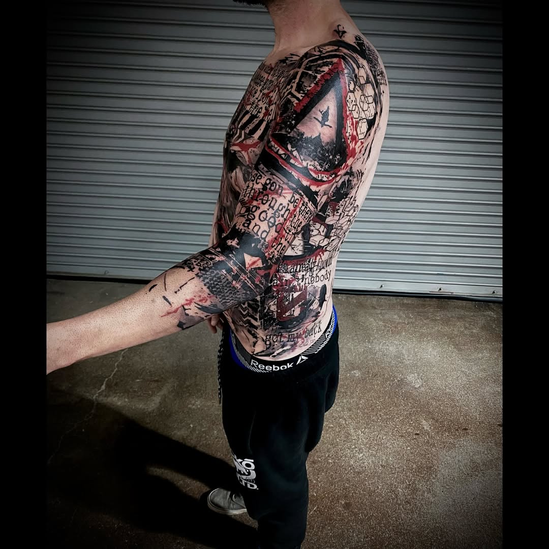 Trash Polka tattoo by Guido