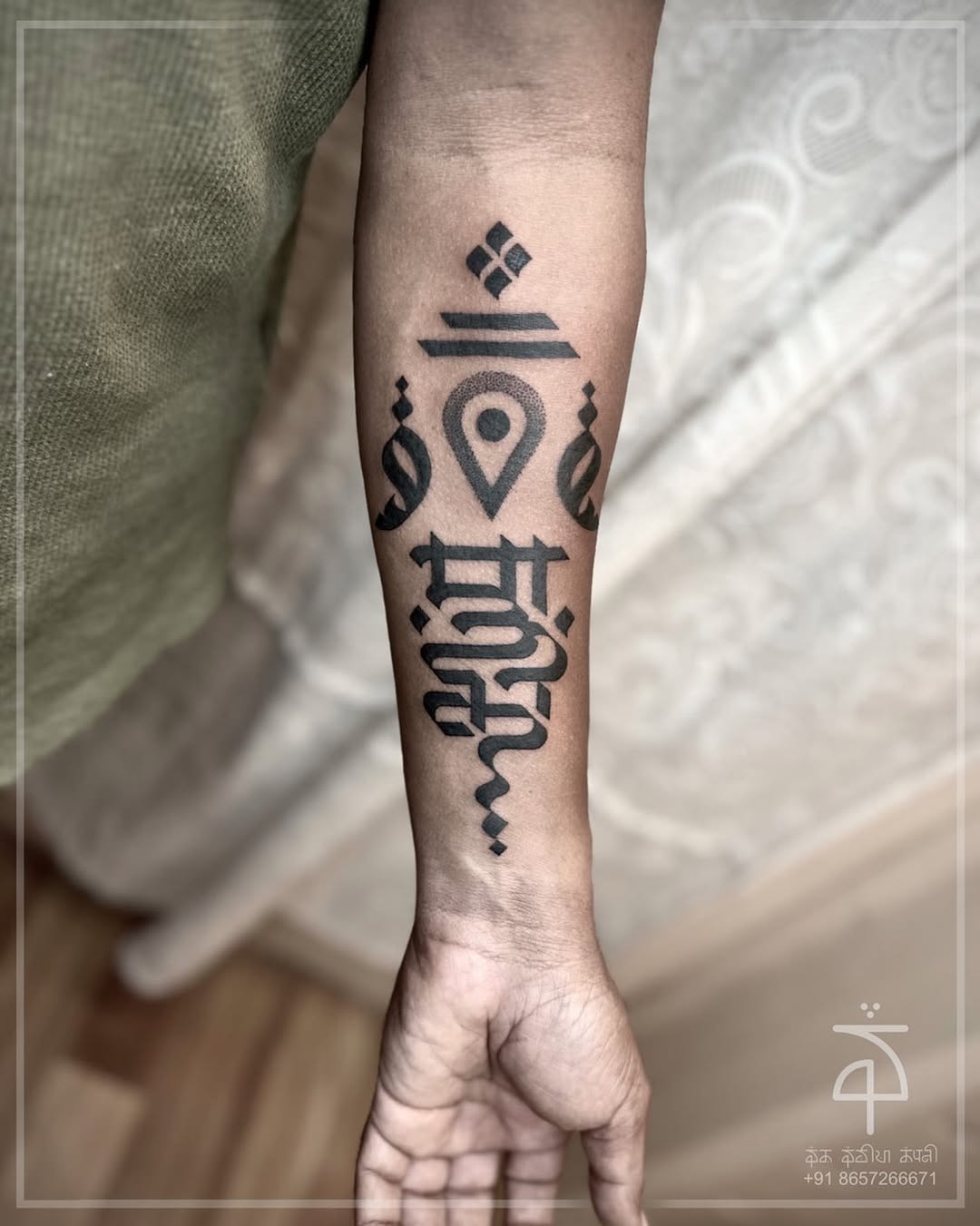 Typography tattoo by Manish Kadam