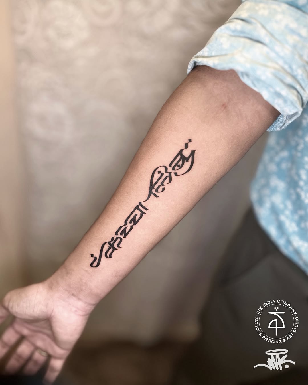 Typography tattoo by Manish Kadam
