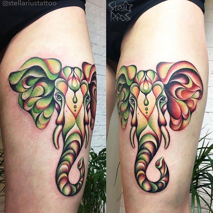 Unique style tattoo by Stella