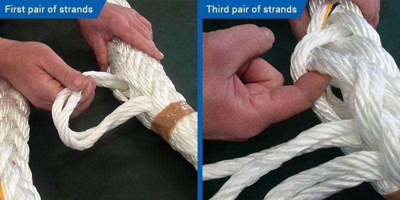 How to make an eye spliced rope