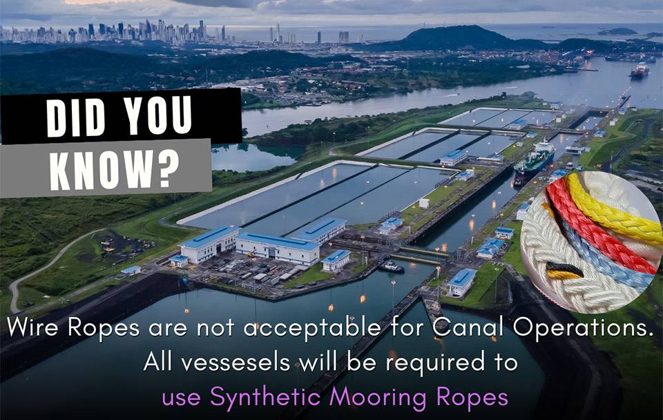 New Panama Canal Regulation about Wire Ropes Katradis Marine Ropes