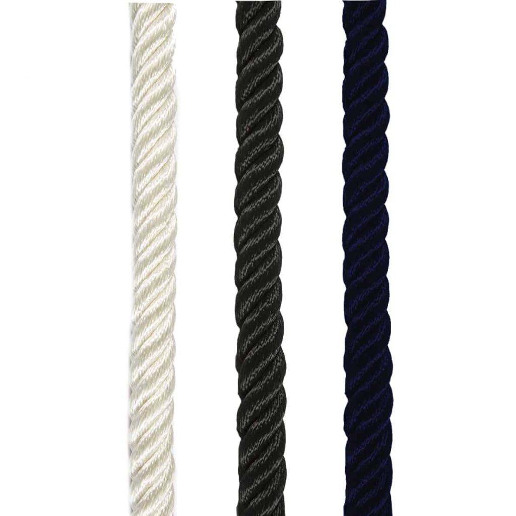 CABO Mooring 14mm Three-Strand Double-Twist Mooring Rope, Black main image 0