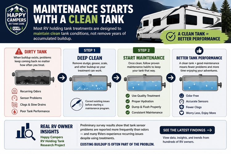 Maintenance Starts With A Clean Tank - RV Holding Tank Maintenance System