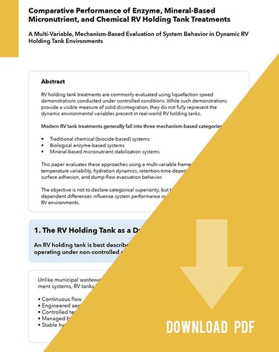 Mechanism-based RV holding tank treatment whitepaper preview