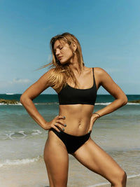 Mid Rise Black Bikini Bottom| The Bali Bikini | black